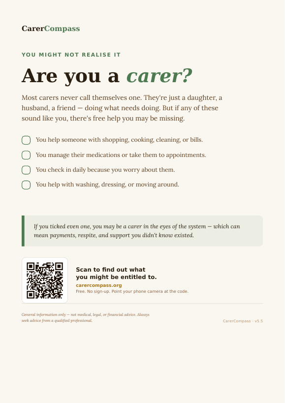 Preview: Are you a carer poster