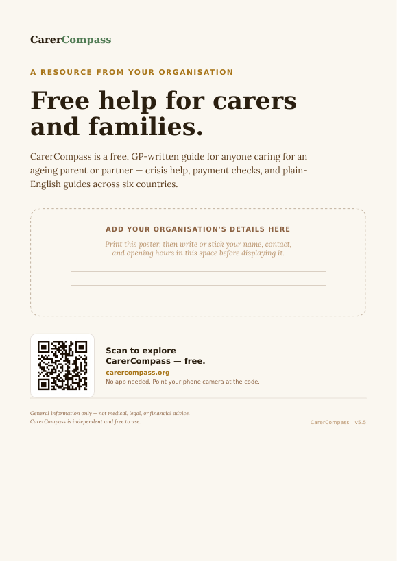 Preview: Customisable poster with space for your organisation